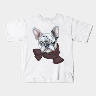 Angry Grey Frenchie Kids T-Shirt